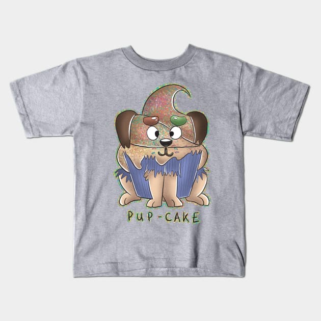 Pupcake Kids T-Shirt by paigedefeliceart@yahoo.com